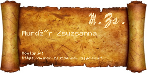 Murár Zsuzsanna névjegykártya