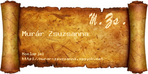 Murár Zsuzsanna névjegykártya